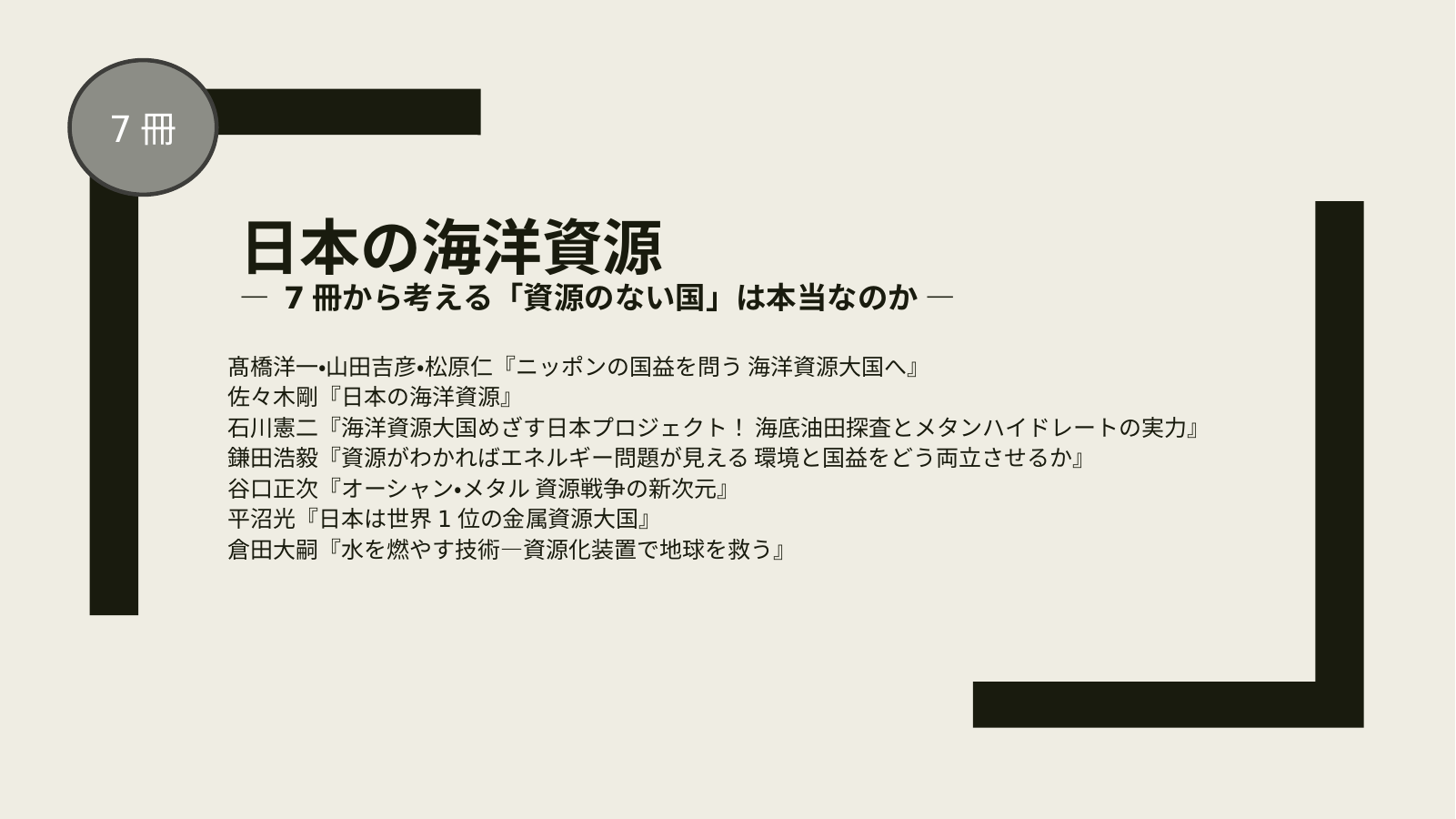 日本の海洋資源のスライド
