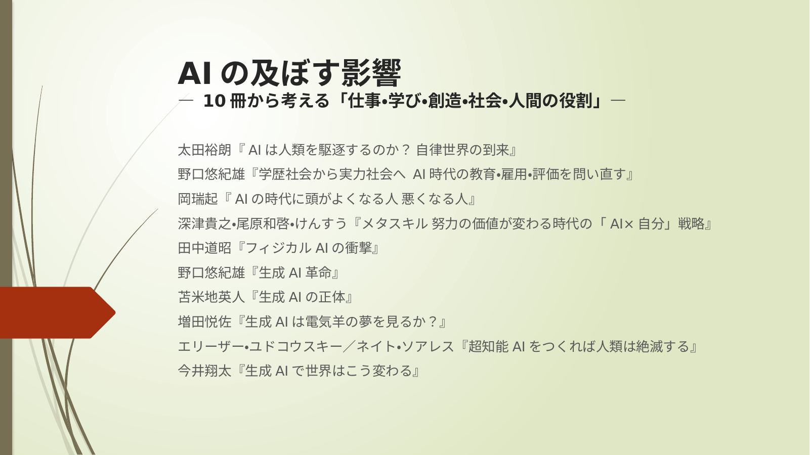 AIの及ぼす影響のスライド
