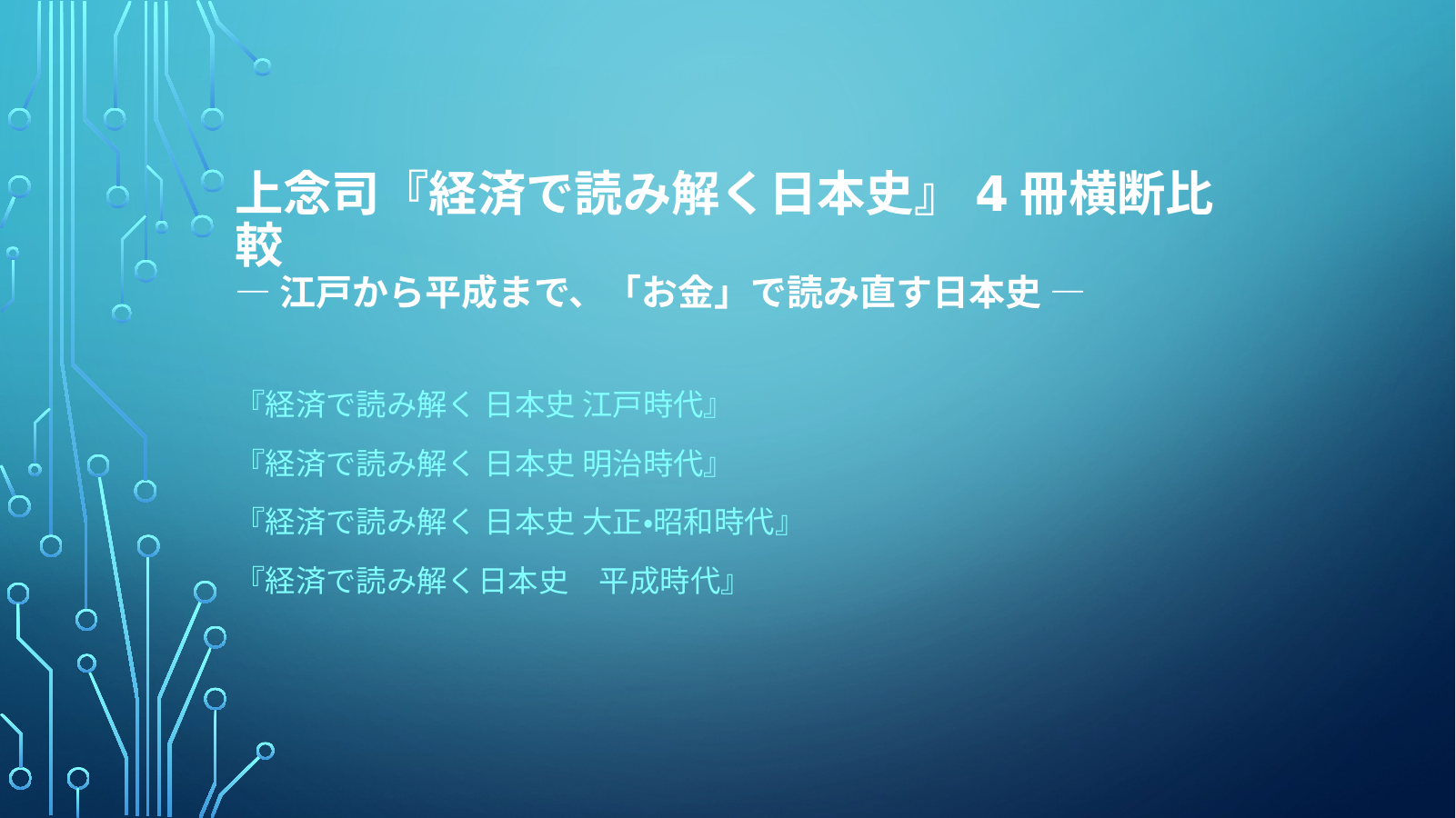 上念「経済で読み解く日本史」パート２のスライド
