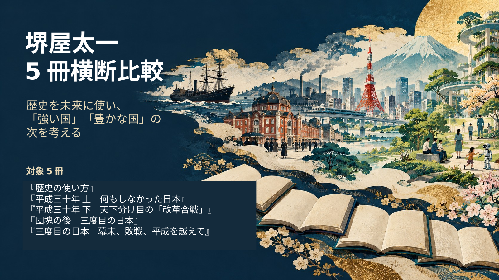 堺屋太一の予測小説のスライド