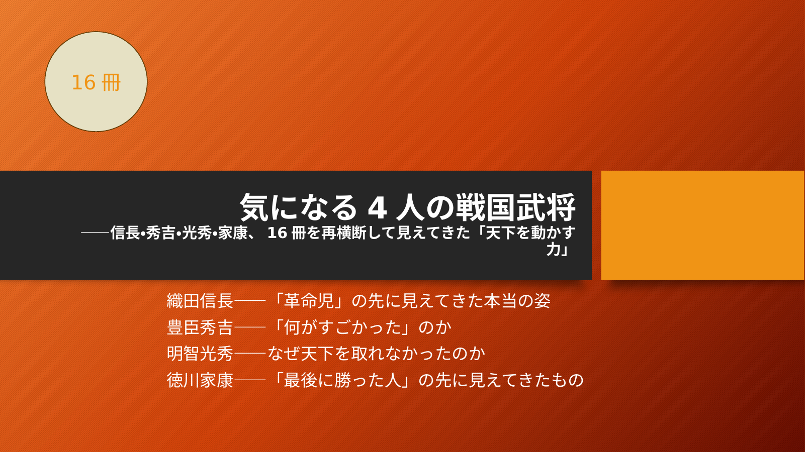 ４人の戦国武将 スライド 1